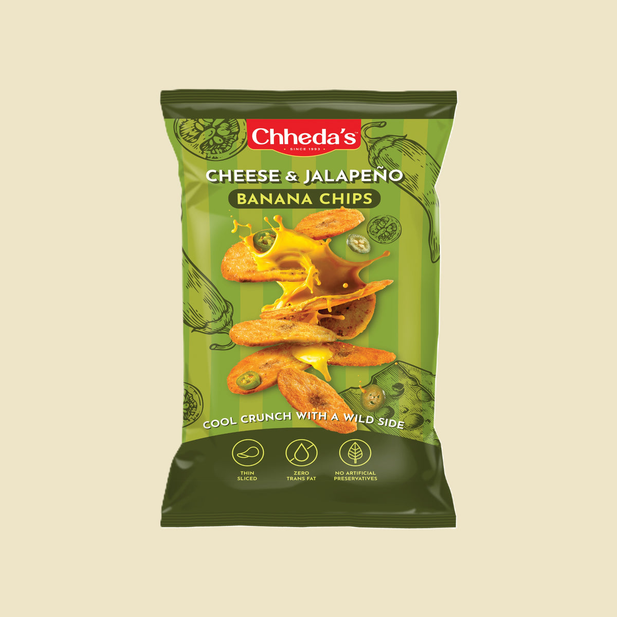 Cheese & Jalapeno Banana Chips 90g